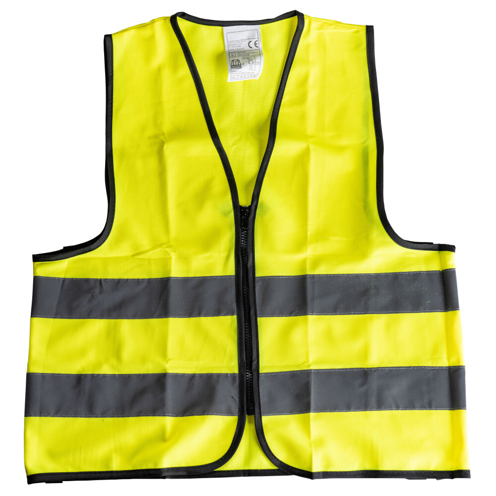 Kinder-Warnweste Gr&ouml;&szlig;e L in Gelb aus Polyester
