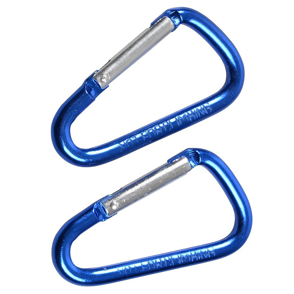 Karabiner 10 x 50 mm Alu 2 St&uuml;ck blau