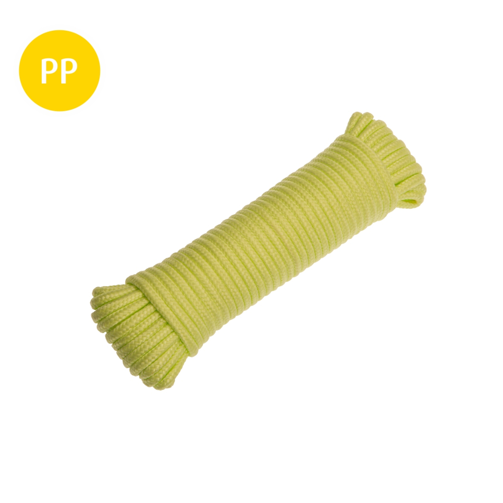 Zeltleine Glow 4 mm, 15 m, Neongelb