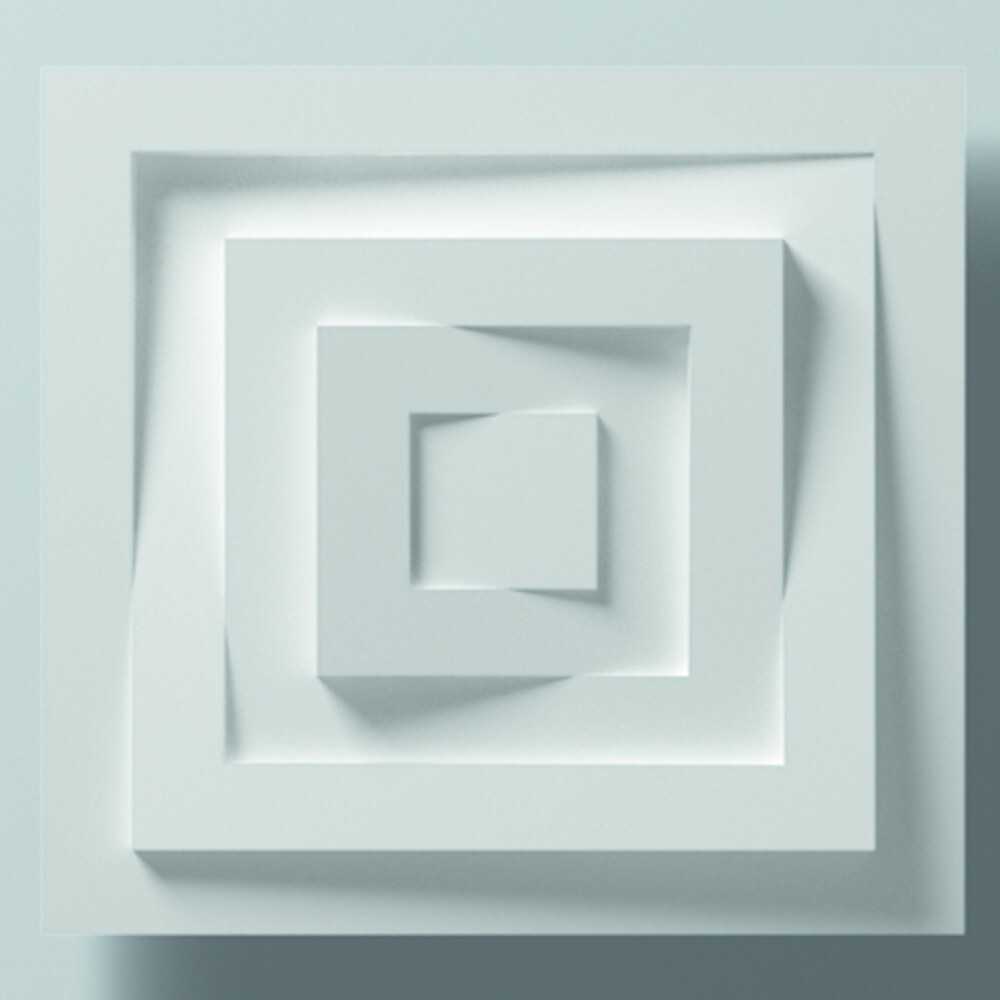 Wandrosette 30 x 30 cm in Wei&szlig;