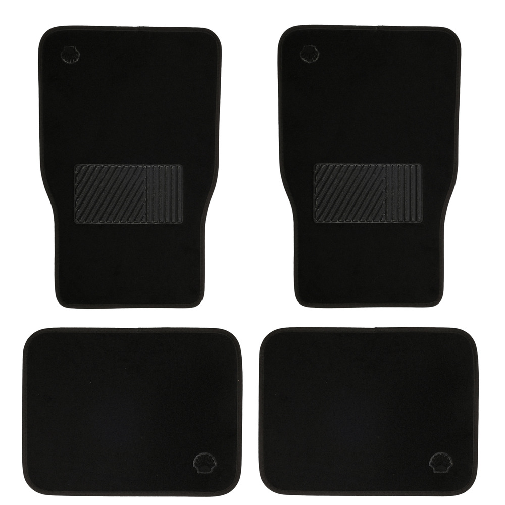 Fu&szlig;matten-Set 4-teilig in Schwarz