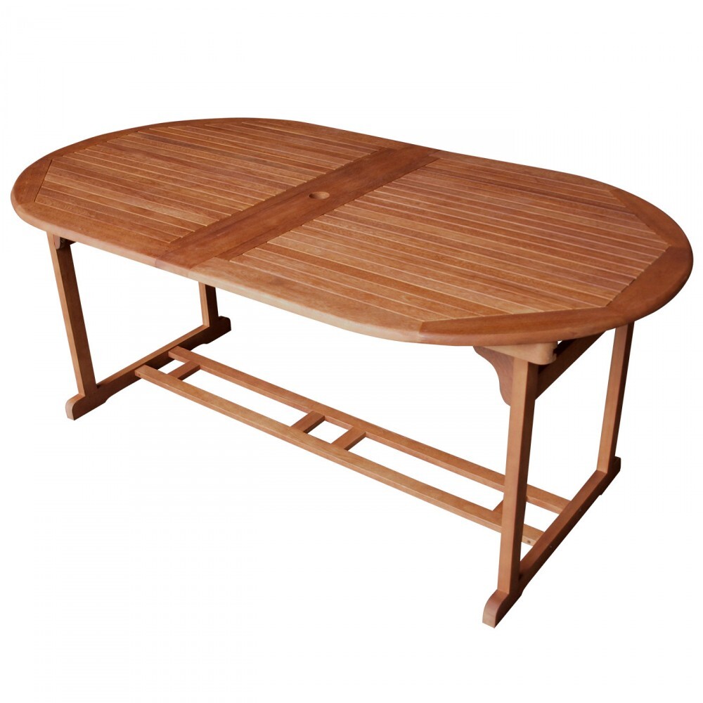 Gartentisch Lago, ausziehbar, 180/260 x 100 x 75 cm, Eukalyptus-Holz ge&ouml;lt