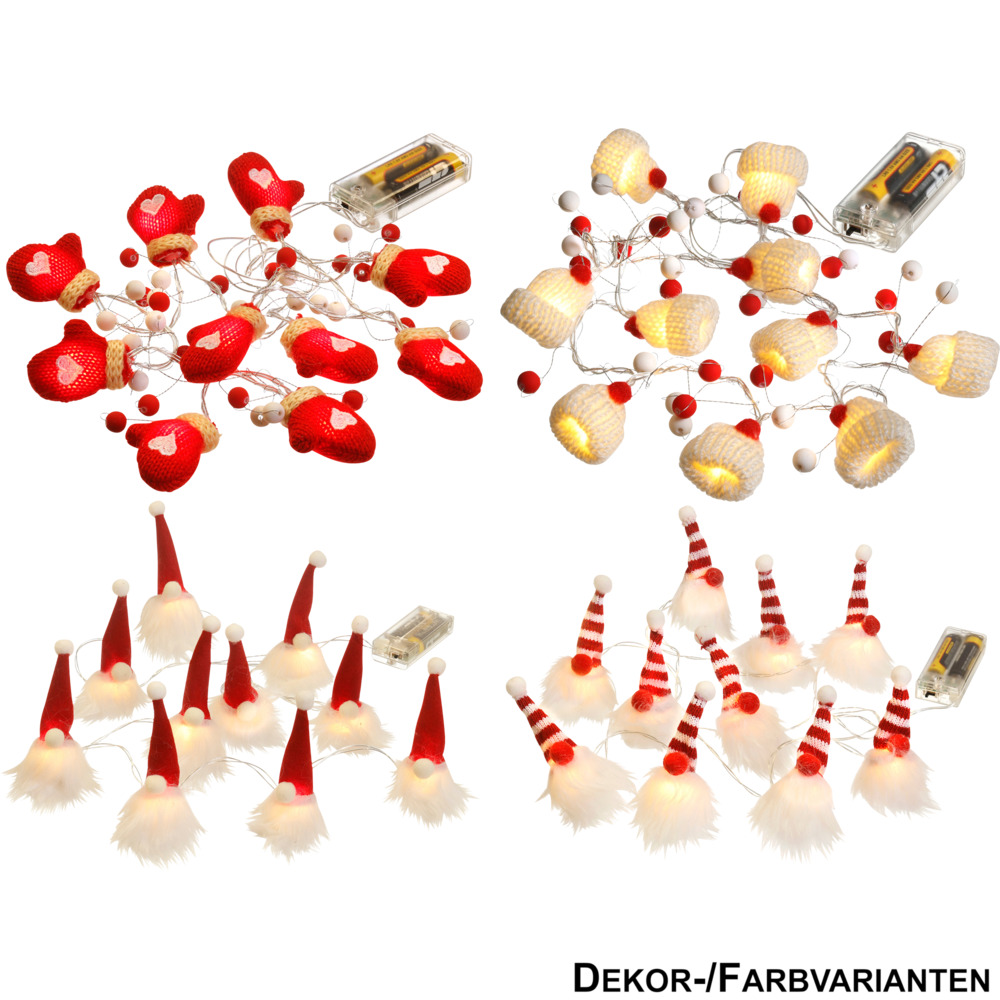 LED-Lichterkette Weihnachtsdekor 10 LEDs - Designauswahl