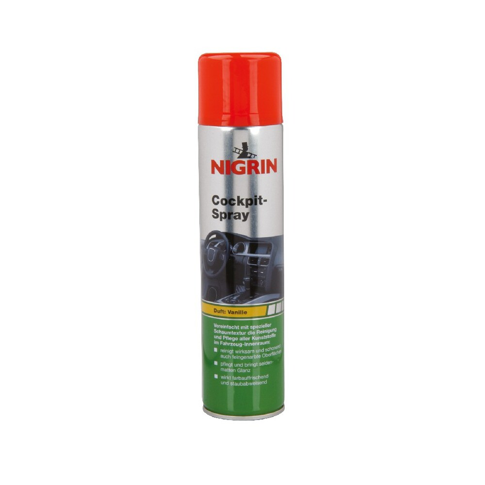 Nigrin Cockpit-Spray, 400 ml, seidenmatt, Vanille
