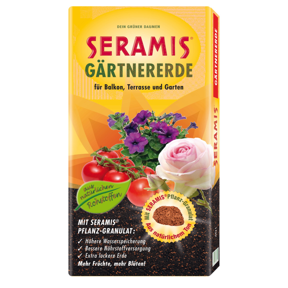 SERAMIS&reg; G&auml;rtnererde 40 Liter, torfreduziert