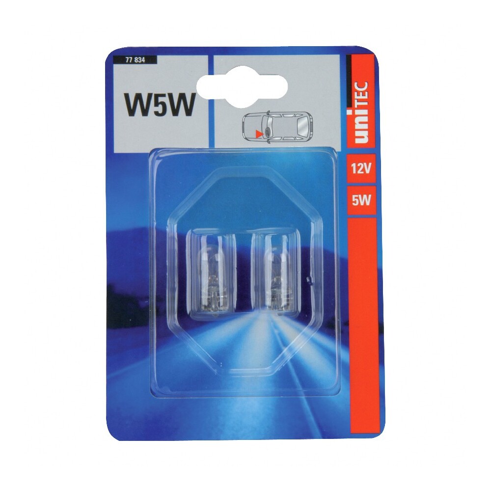 Glassockellampe W5W, 2 St&uuml;ck, 12V, 5W