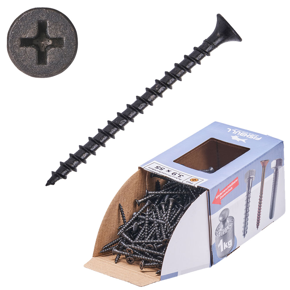 Schnellbauschraube 3,9x55 mm 1kg FISHBULL-Pack Grobgewinde Kreuzschlitz