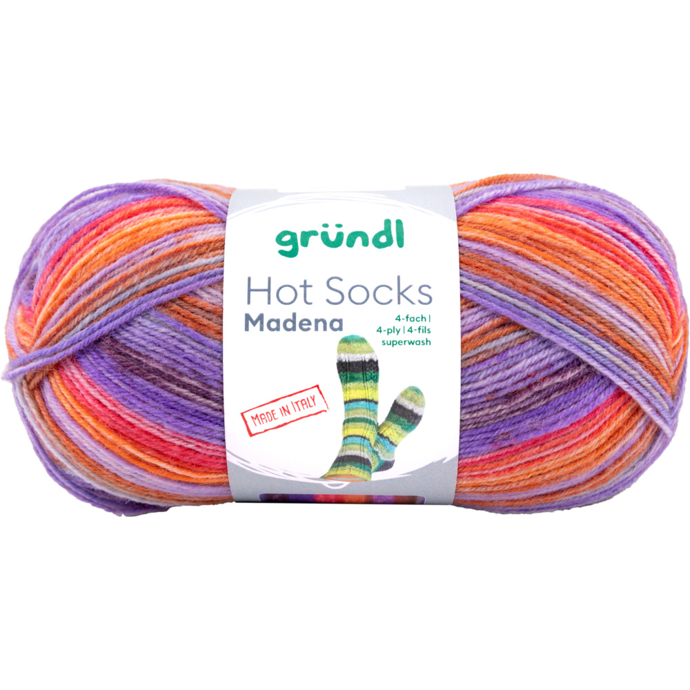 Garn Hot Socks Madena 4-fach tutti-frutti-mix 100g