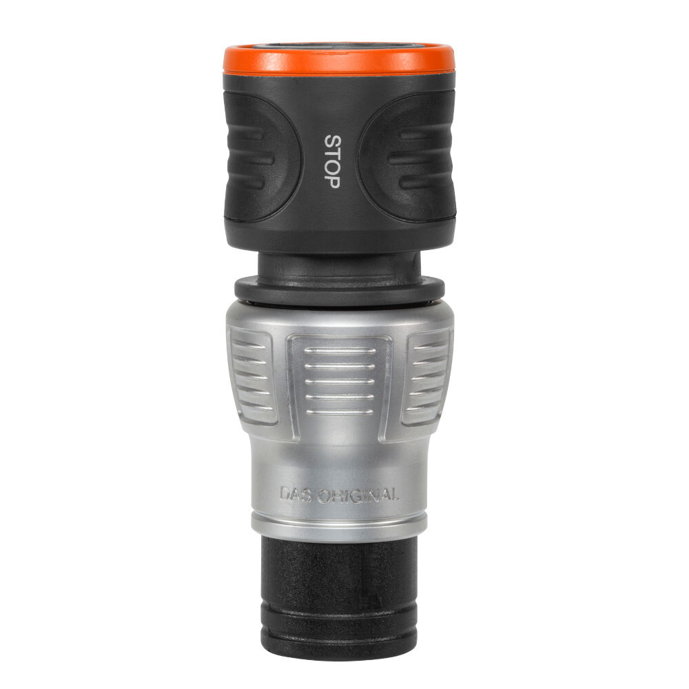 Gardena Schlauchverbinder 1/2"-5/8" aus Metall mit Wasserstopp