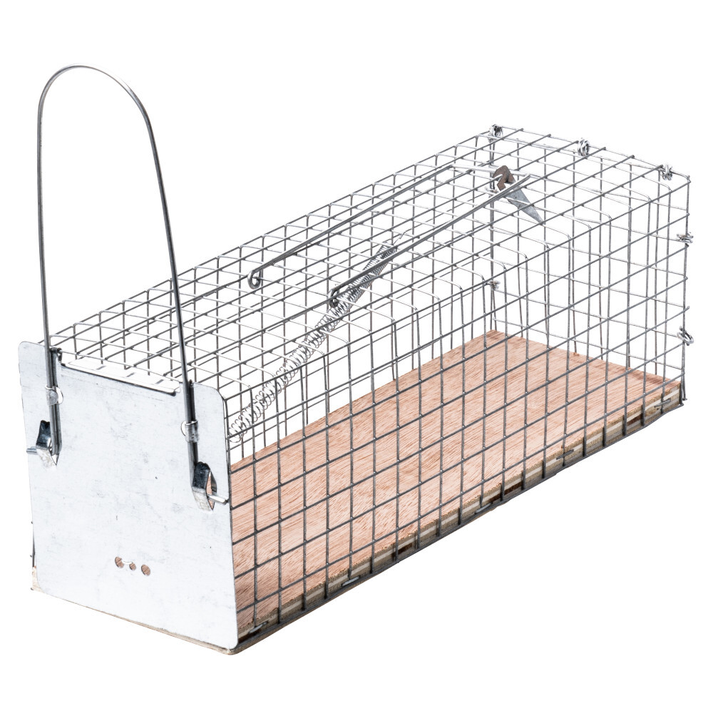 Lebendfalle f&uuml;r Ratten, aus Draht mit Federmechanismus image number 1