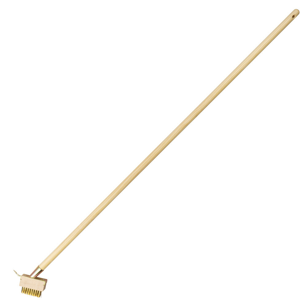 Fugenb&uuml;rste mit Stahlkratzer, Metallborsten und Holzstiel