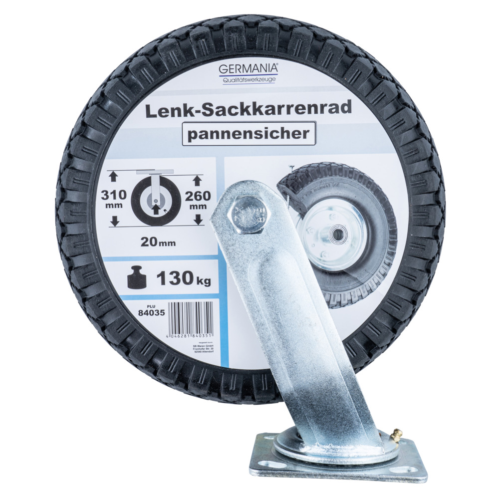 Lenk-Sackkarrenrad 260 mm mit Metallfelge image number 2