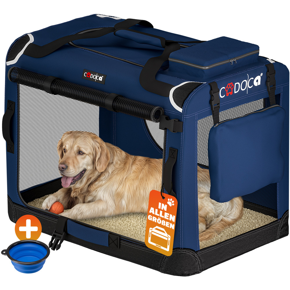 Tiertransportbox M 60 x 42 x 44 cm navyblau