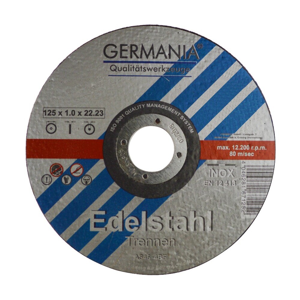 Trennscheibe Edelstahl 125x1x22,23mm 6St&uuml;ck Trennen Edelstahl Metall