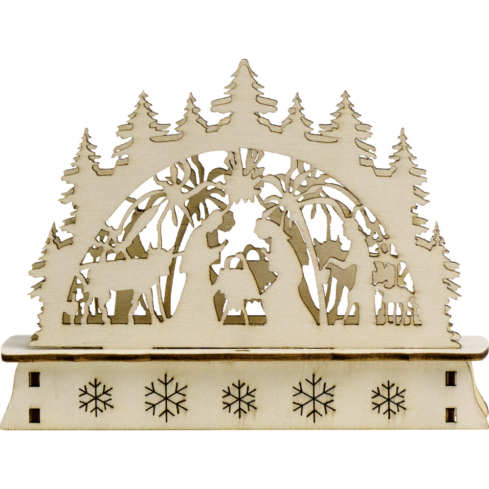 Mini-LED-Schwibbogen aus Holz, Designauswahl image number 7