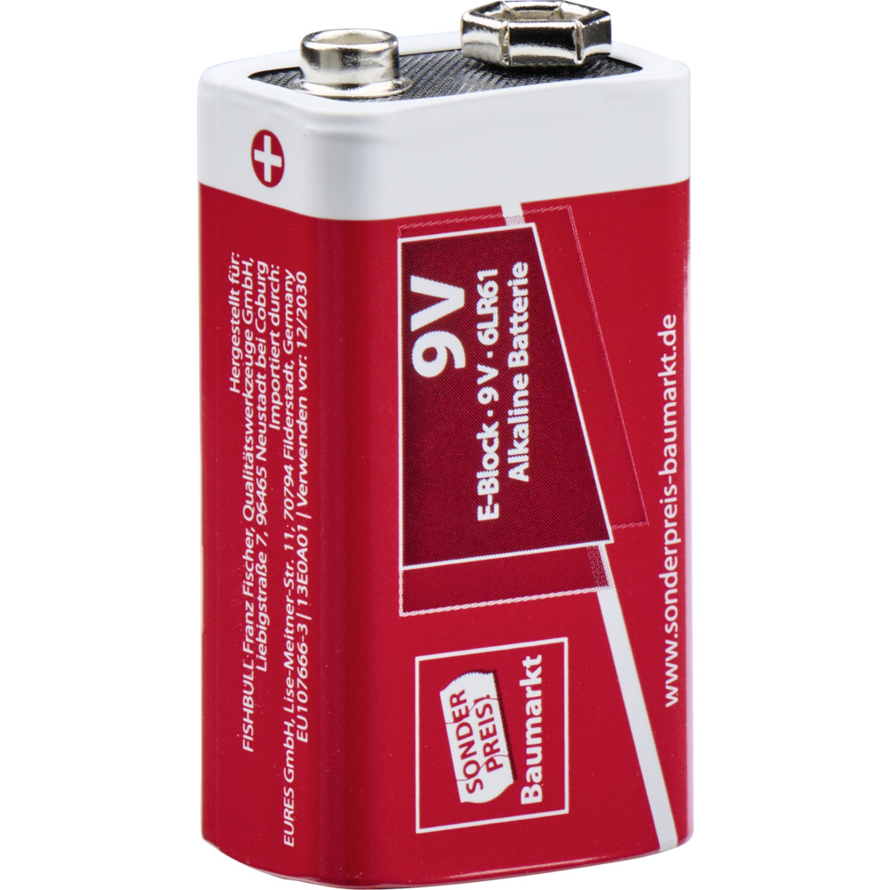 Sonderpreis Baumarkt Batterie 9V Block 1 St&uuml;ck