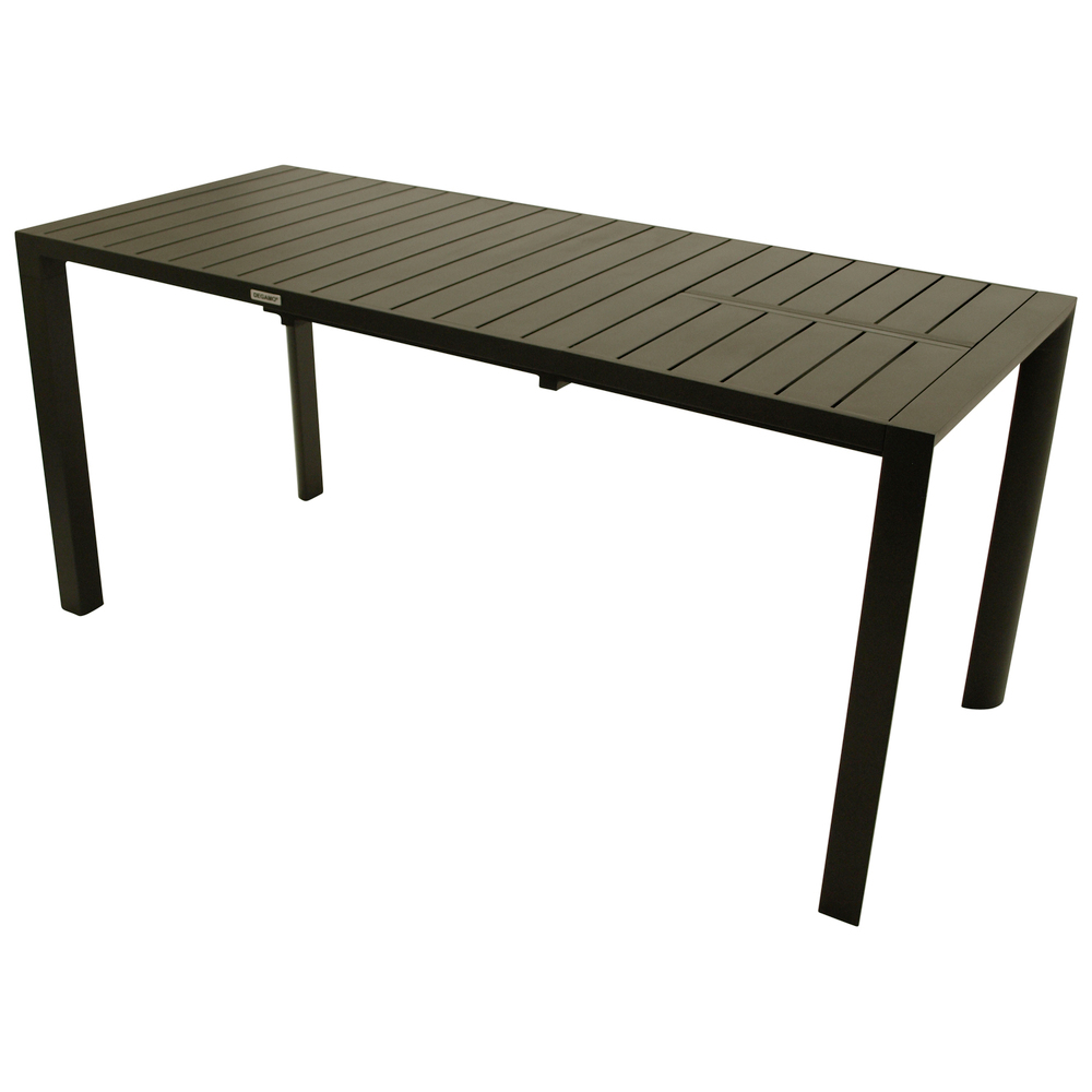 Ausziehtisch 117/162 x 70 cm Aluminium dunkelgrau