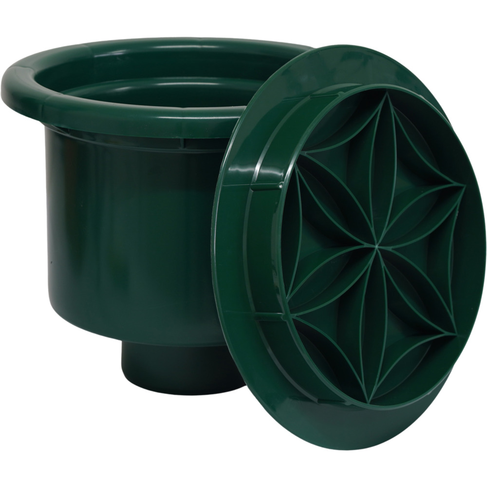 Wassersteckdose gr&uuml;n, Kunststoff, f&uuml;r KG Rohr DN 110 image number 1