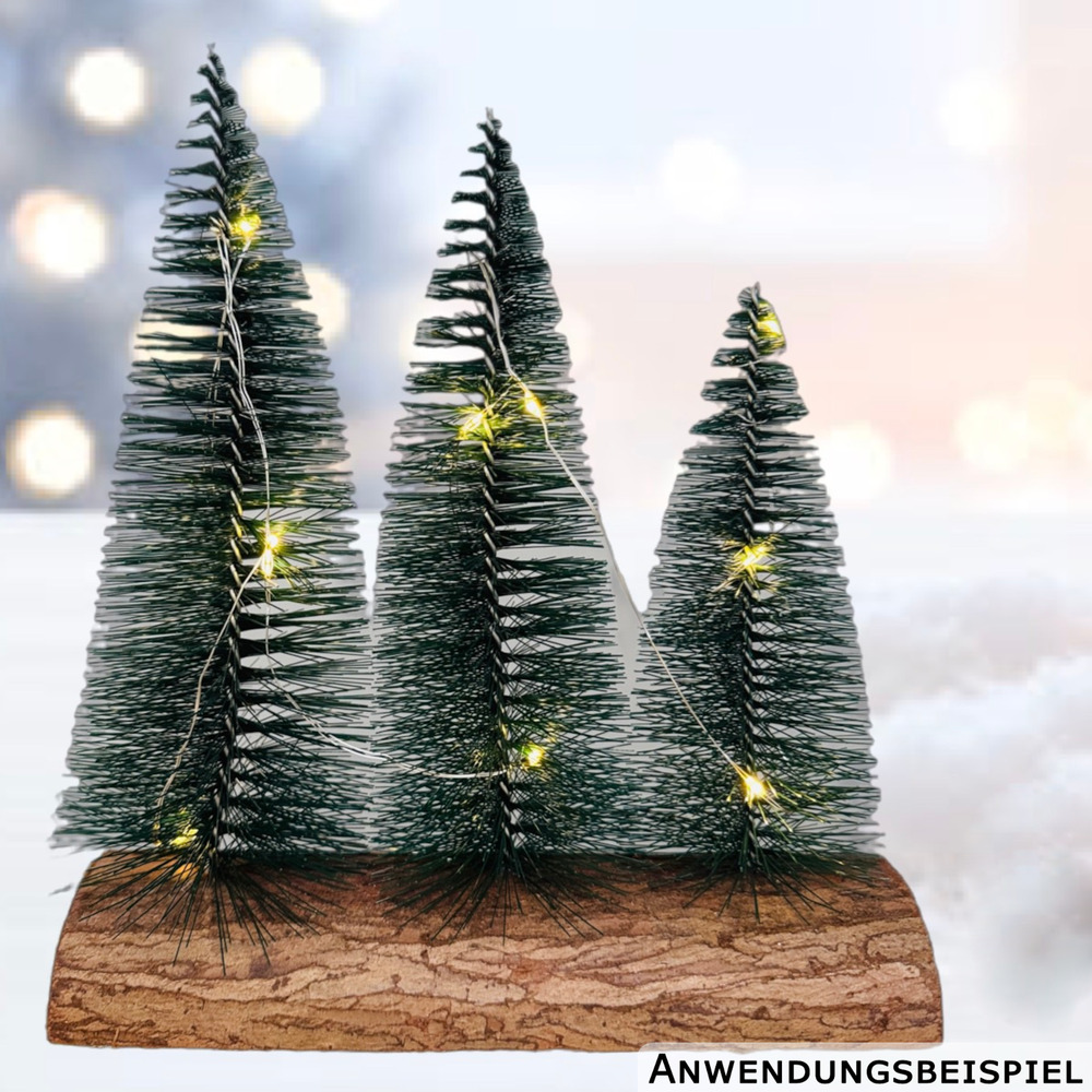 LED-Dekotannen auf Baumstamm mit Timer - sortiert image number 1