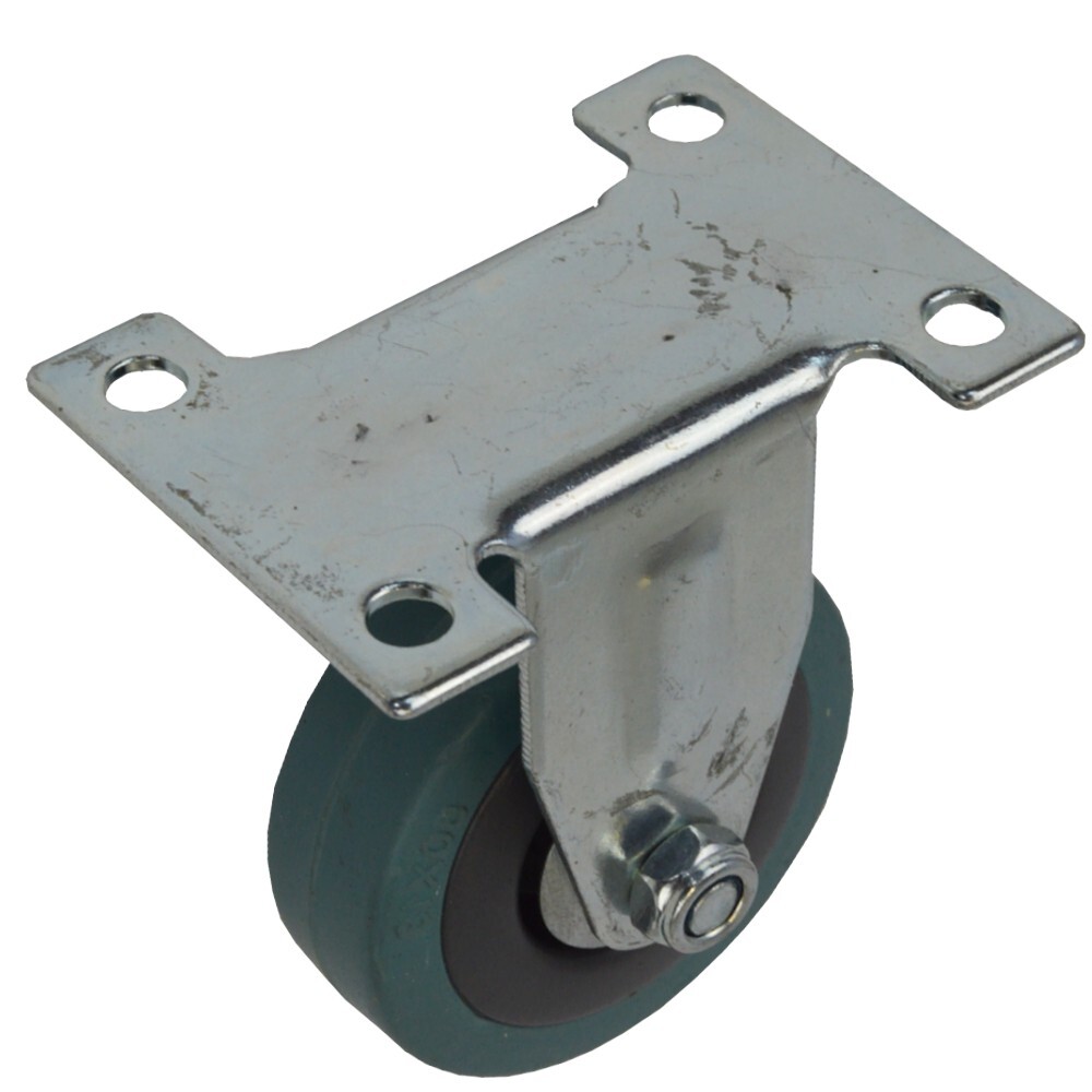 Bockrolle &Oslash;50mm grau Tragkraft 40kg Vollgummi Transportrolle Laufrolle