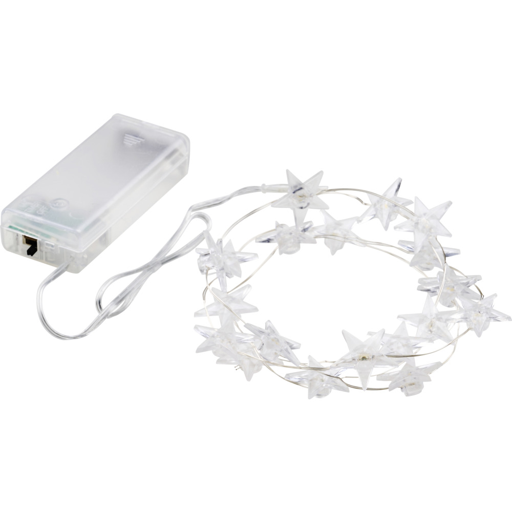 LED-Lichterkette Silberdraht Sternenmotiv 40 LEDs