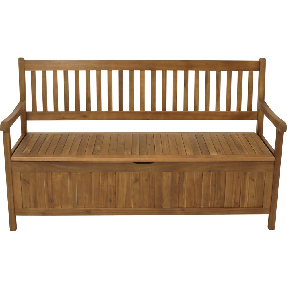 Truhenbank 3-Sitzer Akazie ge&ouml;lt