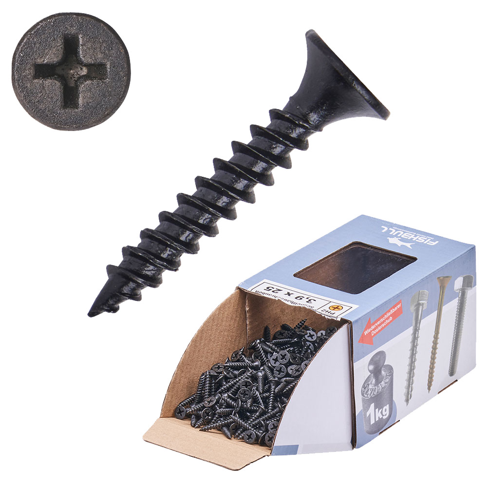 Schnellbauschraube 3,9x25 mm 1kg FISHBULL-Pack Feingewinde Kreuzschlitz