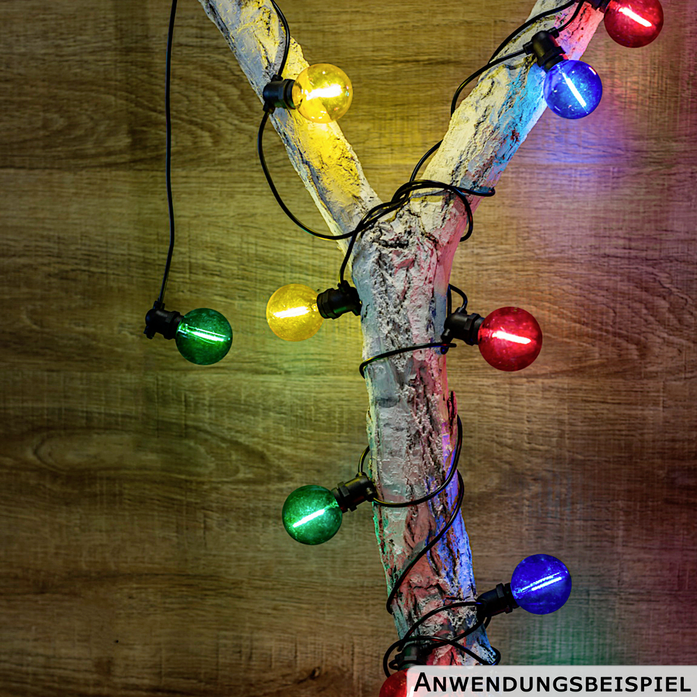 LED-Lichterkette 20 m multicolor mit 20 Birnen image number 3