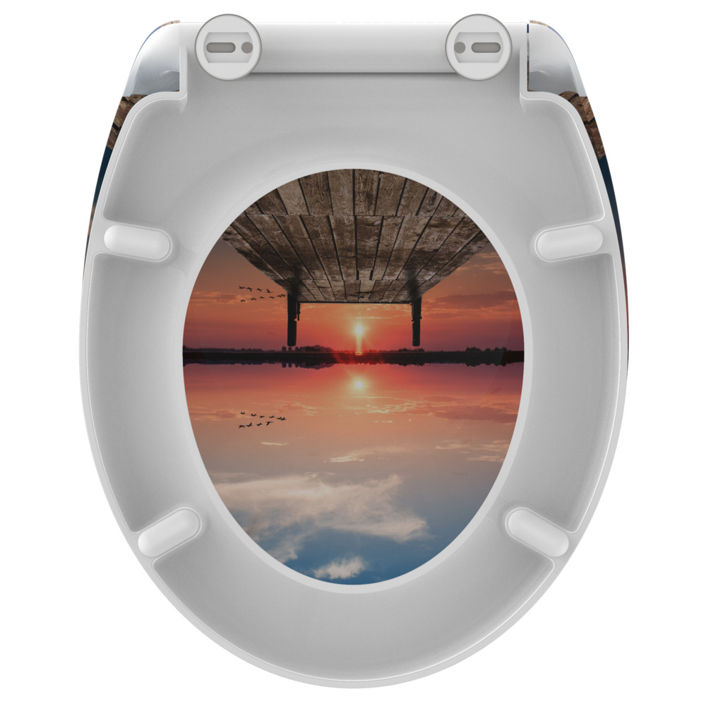 WC-Sitz Absenkautomatik Schnellverschluss Sunset Sky image number 3