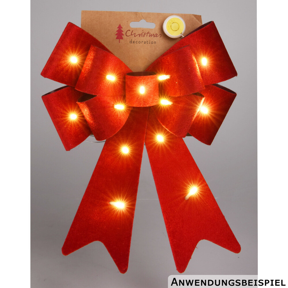 LED-Schleife rot 22 x 6,5 x 30 cm