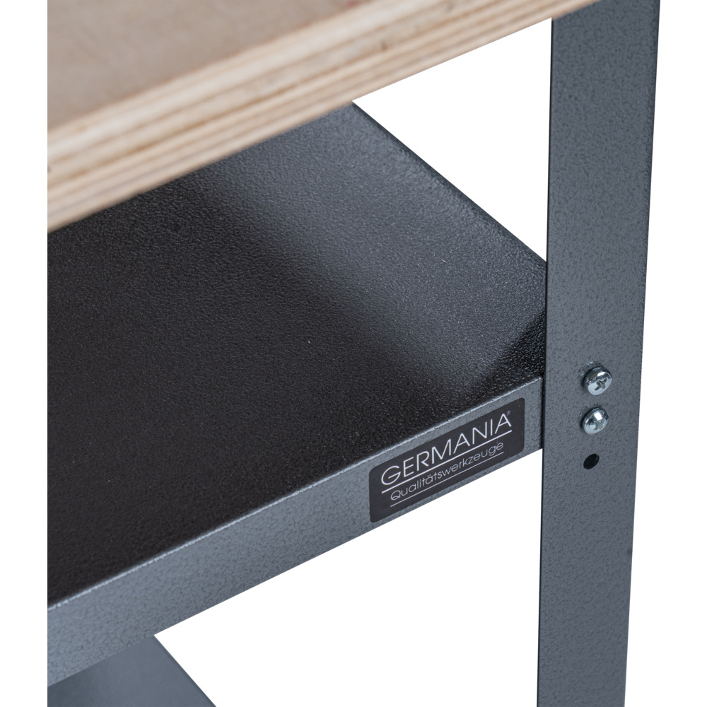 GERMANIA&reg; Werkbank mit Holzplatte und 2 Einlegeb&ouml;den image number 2