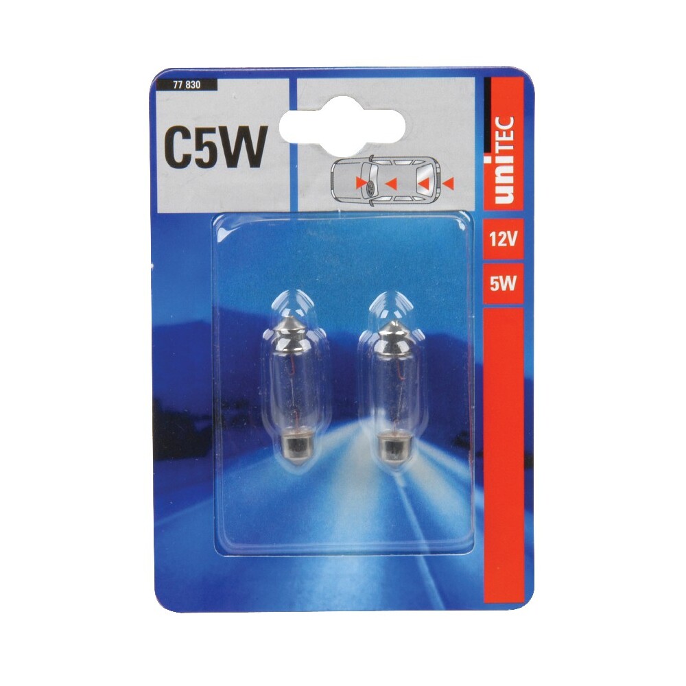 Soffittenlampe C5W, 2 St&uuml;ck, 12V, 5W, E4