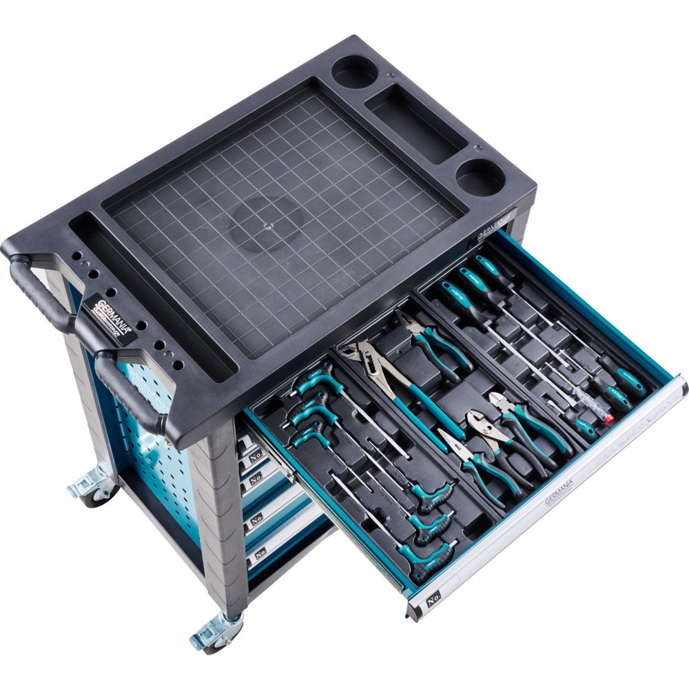 GERMANIA&reg; Werkstattwagen GWT11 70-teilig gef&uuml;llt image number 3