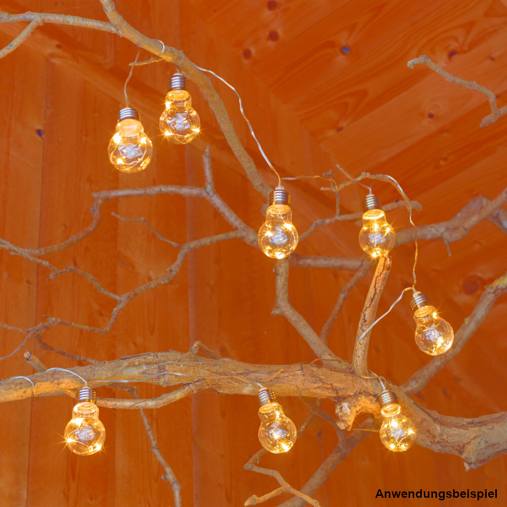 Partylichterkette 300 cm, mit 10 warmwei&szlig;en LEDs image number 1
