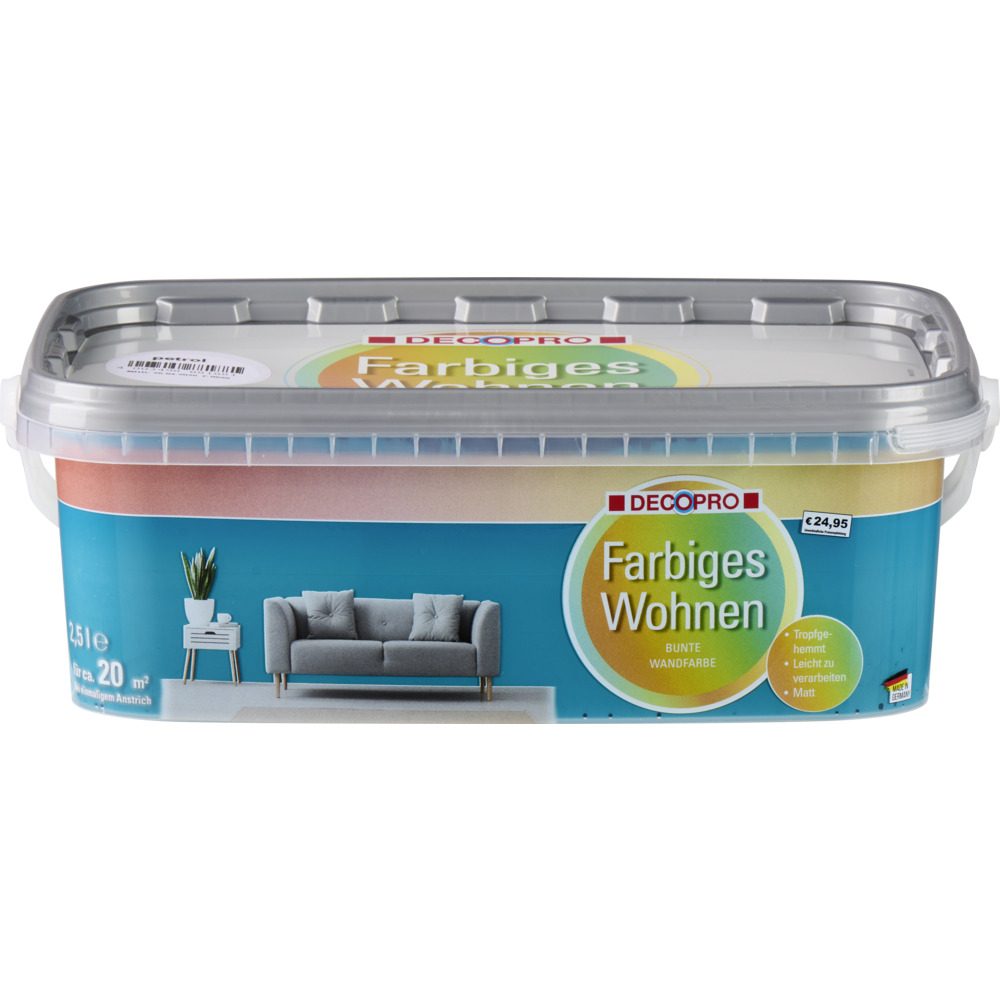 DECOPRO Wandfarbe 2,5 Liter petrol matt image number 3