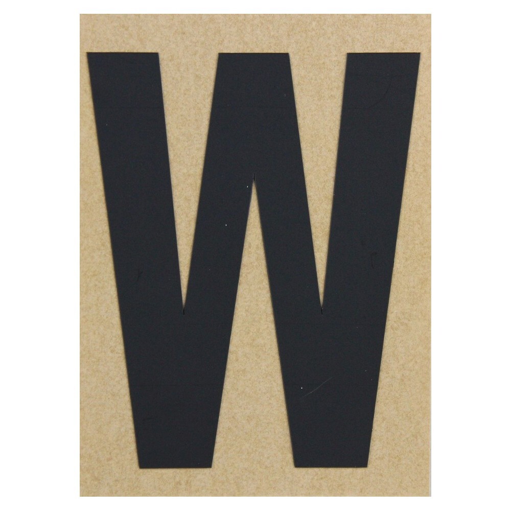 Klebebuchstabe W 100 mm schwarz