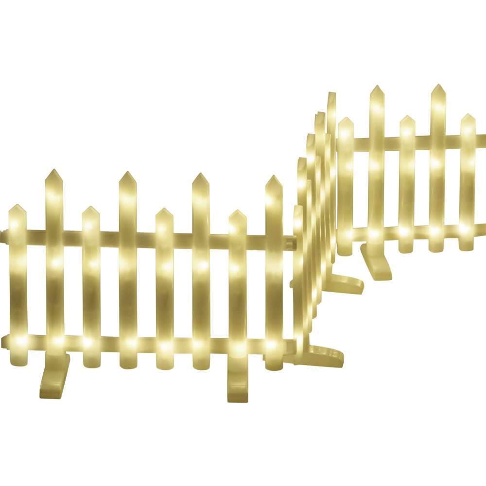 LED Gartenzaun 192 LEDs 8er Set Paneele Wei&szlig; image number 3