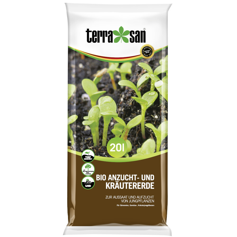 terrasan&reg; Bio Anzucht- und Kr&auml;utererde 20 Liter, torfreduziert
