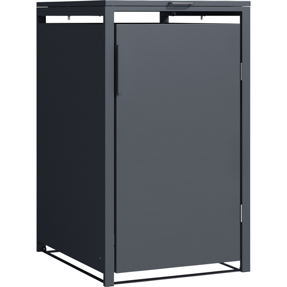 M&uuml;lltonnenbox 1-er Stahl verzinkt anthrazit