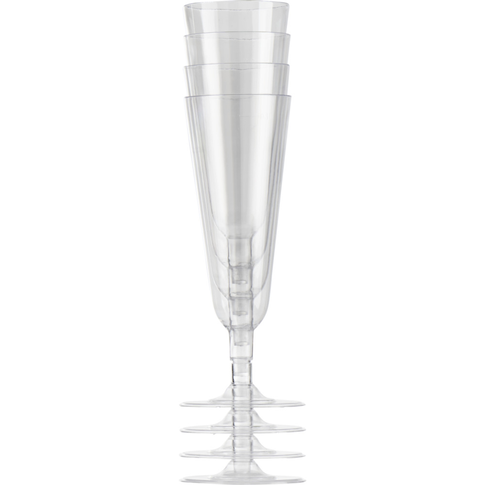 Sektgl&auml;ser 4 St&uuml;ck klar aus Kunststoff