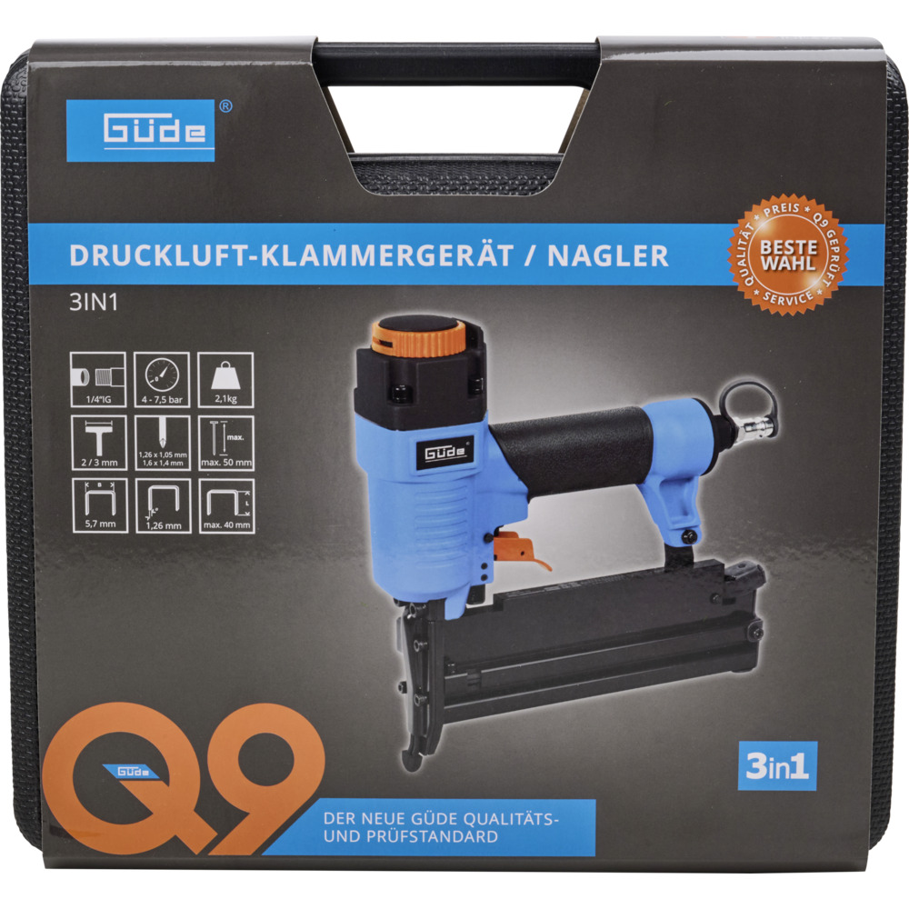 G&uuml;de&reg; Drucklufttacker Klammerger&auml;t Nagler Kombi-Set image number 5