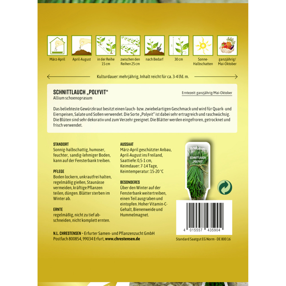 Saatgut Schnittlauch Polyvit image number 1