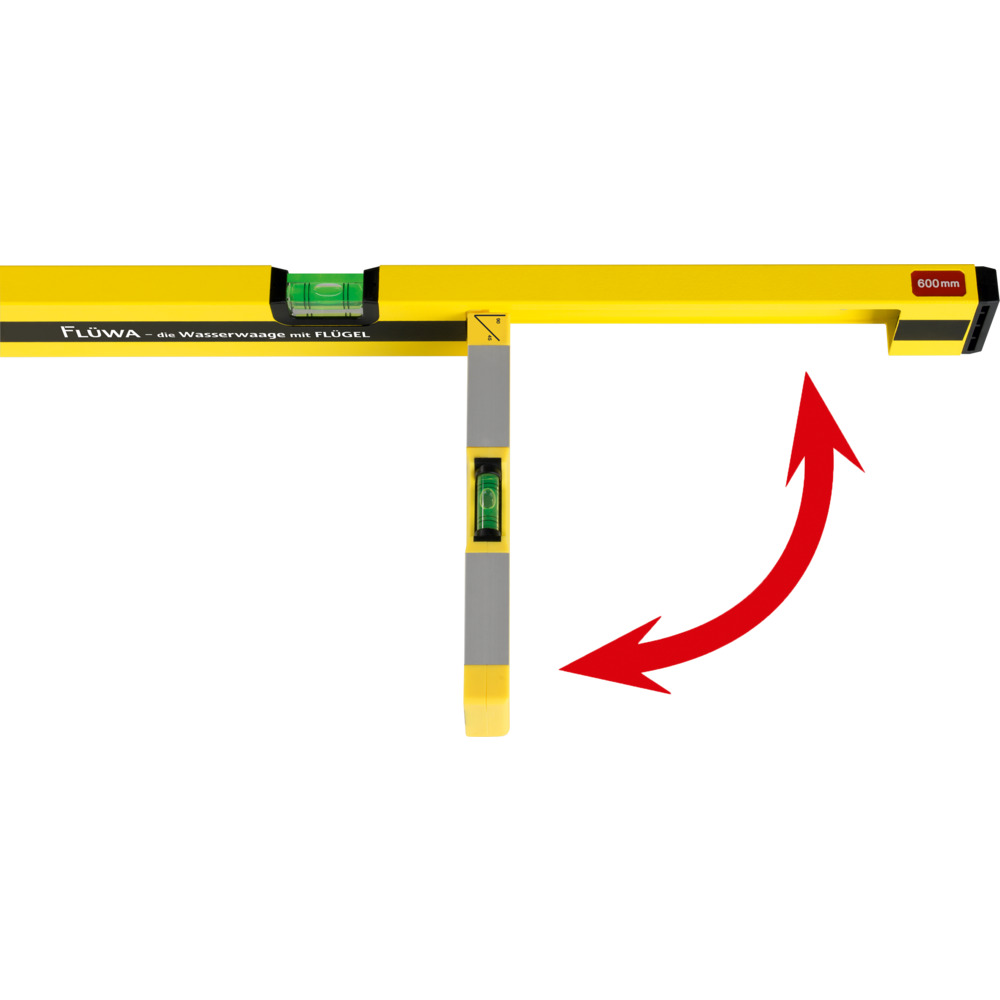 Fl&uuml;wa Alu-Wasserwaage 60 cm mit Fl&uuml;gel image number 4