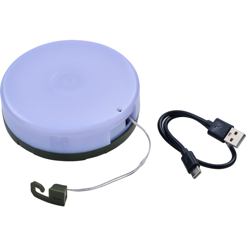 Akku LED Campinglampe mit 10m Lichterkette Farbmodi