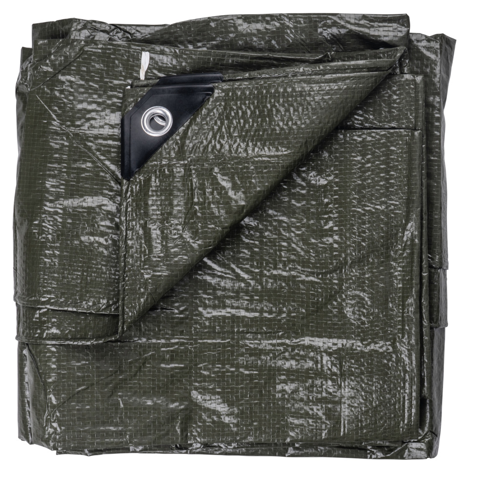 Abdeckplane 6 x 8 m 90 g/m&sup2; aus B&auml;ndchengewebe in gr&uuml;n image number 1