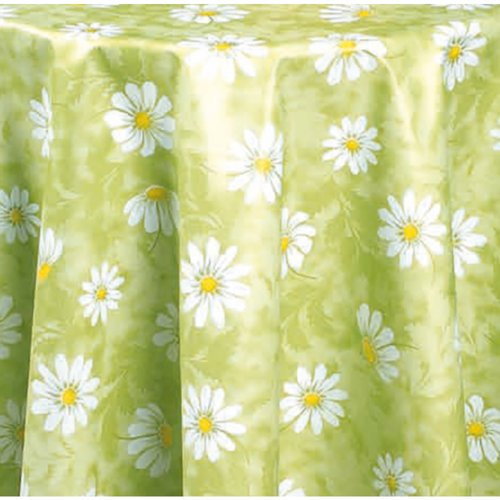 Wachstuch 1,40m G&auml;nsebl&uuml;mchen 2 gr&uuml;n