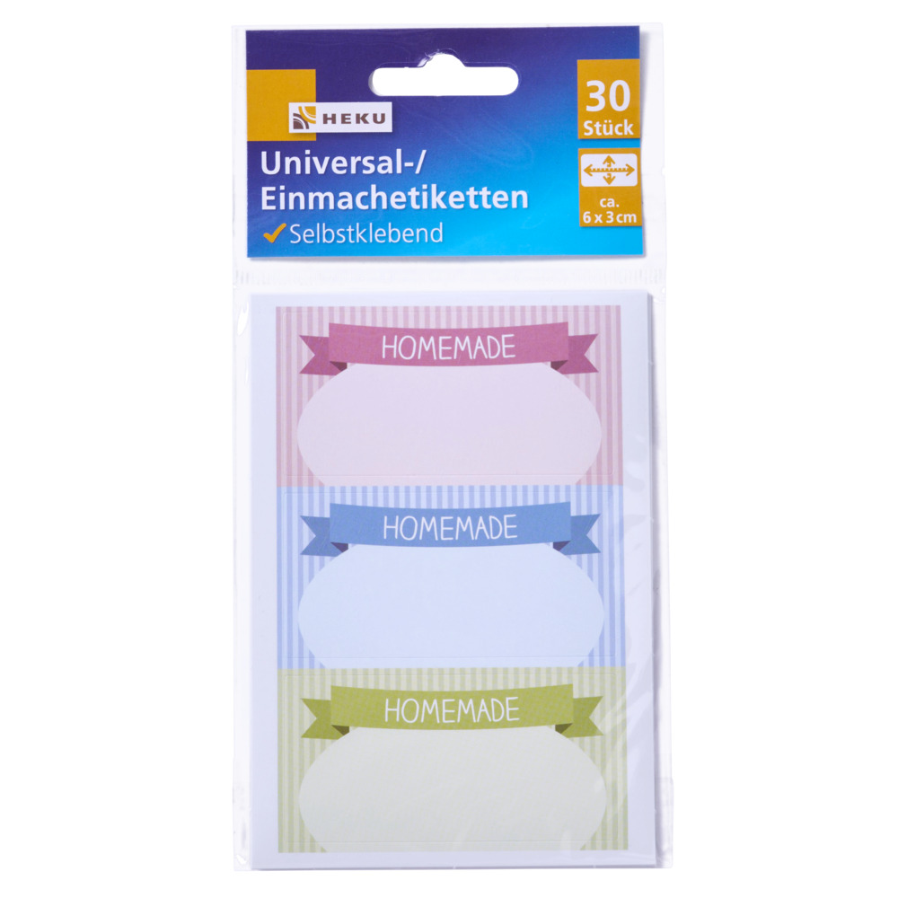 Einmach-Etiketten 30 St&uuml;ck 30 x 60 mm selbstklebend