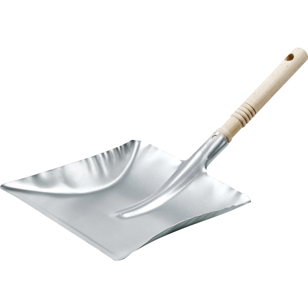 Kehrschaufel 370 mm verzinkt mit Holzstiel