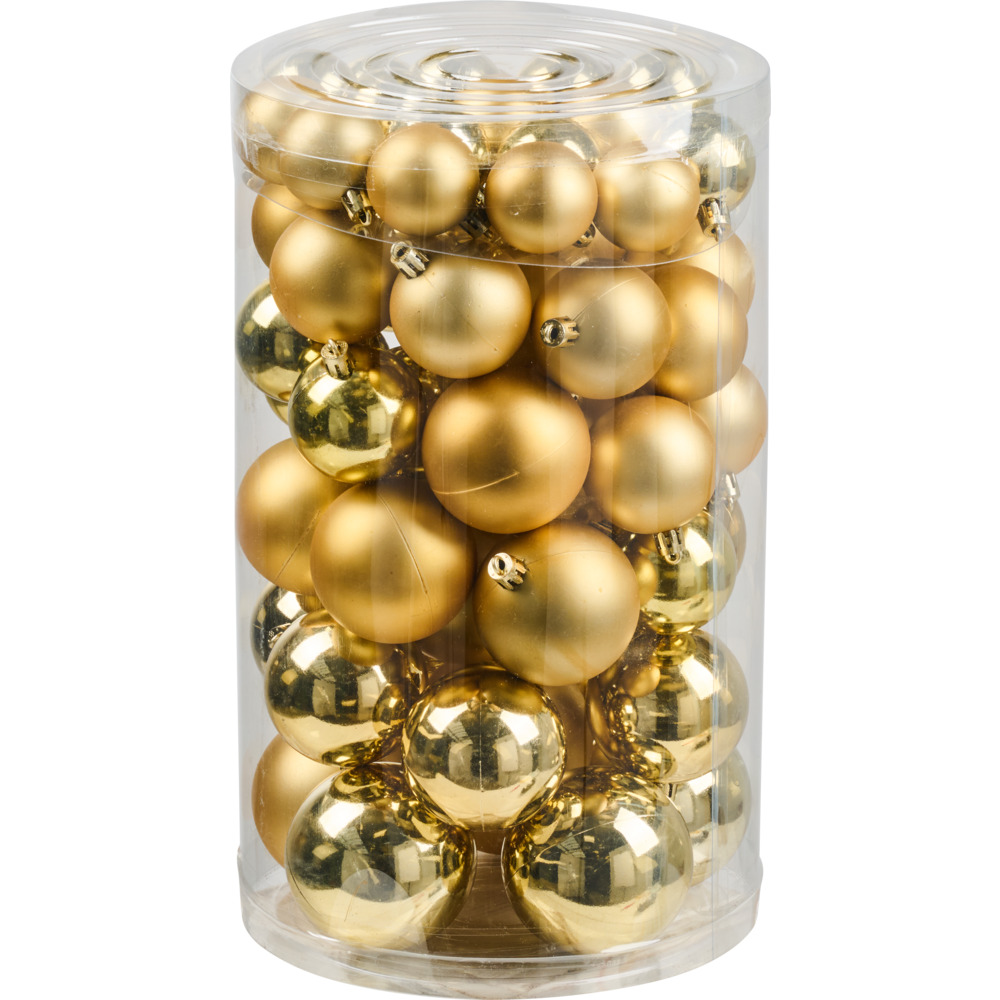 Weihnachtskugeln 60 St&uuml;ck gold