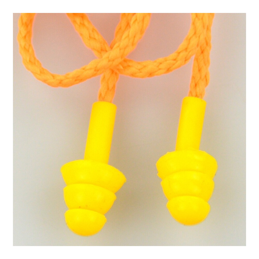 Ohrenst&ouml;psel, Geh&ouml;rschutzstopfen, L&auml;rmschutzstopfen mit Schnur gelb Oakwood image number 1